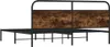 vidaXL Metallbett ohne Matratze Räuchereiche 180x200 cm Produktbild-Vorschau 8