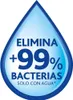 A graphic of a water drop with text indicating it eliminates bacteria. Anteprima dell’immagine prodotto