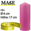 Voskové sviečky stĺpové Ø6cm x 17cm , v mnohých farbách - Náhľad obrázku produktu 3