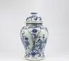 Fine Asianliving Vaso cinese con coperchio Blu Bianco Anteprima dell’immagine prodotto 3