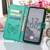 Lederhülle für Nokia X30 Schmetterling Prägung Flip Produktbild-Vorschau 4