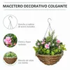 Outsunny Set aus 2 künstlichen Lisianthus-Hängepflanzen für Produktbild-Vorschau 3