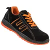 A single black and orange work shoe is shown against a white background. Produktbild-Vorschau