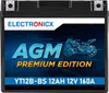 Electronicx YT12B-BS AGM Motorradbatterie 12V 12Ah 160A ▶ Produktbild-Vorschau 1