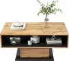 Fortuna Lai Table basse en bois veiné, avec 1 tiroir et Voir les images du produit 5