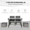 Outsunny Polyrattan Sitzgruppe Gartenset Garnitur 5 tlg. Produktbild-Vorschau 4