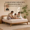FLEXISPOT Massivholzbett 160x200 cm aus Gummibaumholz, Produktbild-Vorschau 2