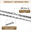 Re collana argento uomini acciaio inox 4/5/6/7/8 mm collana Anteprima dell’immagine prodotto 9