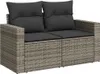 vidaXL 6-tlg. Garten-Sofagarnitur mit Kissen Grau Poly Produktbild-Vorschau 3