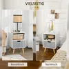 HOMCOM Nachttisch, Nachtschrank mit Schublade, Nachtkommode Produktbild-Vorschau 6