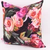 Kissenhülle Rosetta Rosen schwarz pink div. Größen SCHÖNER Produktbild-Vorschau 1