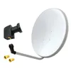 ARLI 60cm HD Sat Anlage Weiß mit Twin LNB + 2x F-Stecker Produktbild-Vorschau 1