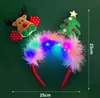 Frauen Mädchen Haar Hoop LED Weihnachten Rentier Santa Produktbild-Vorschau 8