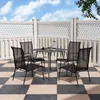 Outsunny Gartentisch Stahl 80 x 80 x 74cm Wetterfest Produktbild-Vorschau 7