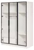 Kleiderschrank - 110x50x160 cm weiß - 3 Glastüren & Produktbild-Vorschau 15