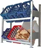 A multi-tiered rack holding crates of bottles and firewood. Produktbild-Vorschau