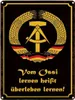vianmo Blechschild 40x30 cm Ossi lernen heißt überleben Produktbild-Vorschau 1