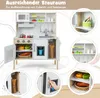 Kinderküche Holz mit Zubehör, Miniküche mit Mikrowelle Produktbild-Vorschau 2
