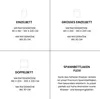 A grid of four sections, each detailing different bed sizes and a product description for a fitted sheet. Produktbild-Vorschau