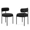 Hawthyhome Chaise de salle à manger(2pcs) Teddy Tissu Rond Voir les images du produit 7