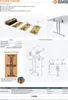 A product information sheet for a folding table base, showing product images, technical drawings, and specifications. Produktbild-Vorschau