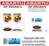 Abarth 3D Aufkleber 2 Offizielle Schild, Größe 30 mm Produktbild-Vorschau 4