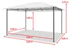 TOOLPORT Gazebo da Giardino 3x4 m - con 4 teli laterali - Anteprima dell’immagine prodotto 3