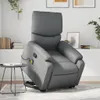 Massagesessel mit Aufstehhilfe Grau Kunstleder Produktbild-Vorschau 2