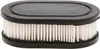 An oval-shaped air filter with white pleated paper elements and black rubber seals on the top and bottom. Produktbild-Vorschau