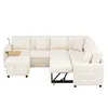 Merax L-Form 7-Sitzer Ecksofa Mit Schlaffunktion, Produktbild-Vorschau 10