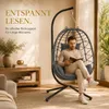 Sedia sospesa Makika con struttura in polyrattan regolabile Anteprima dell’immagine prodotto 3
