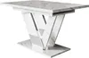 Table à manger extensible 120x80 cm GIBON - marbre clair / Voir les images du produit 3
