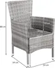 CASARIA® Gartenstühle 2er Set Polyrattan Stapelbar mit Produktbild-Vorschau 7