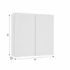 Stamar hangkast voor de badkamer, wit, hoogglans, 60 x 90 x Productafbeelding-voorbeeld 4