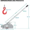 Wiltec Seilzug bis 1600 kg Seilwinde mit 20 m Seil, Produktbild-Vorschau 7