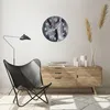Wanduhr - Rund - Glasuhr - Farbe Pinsel Schwarz - 40x40cm - Produktbild-Vorschau 6
