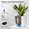 T4U 15cm Pot de fleurs auto-irrigant Lot de 4 Blancs avec Voir les images du produit 6