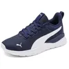 A single navy blue Puma athletic shoe with a white stripe is shown against a white background. Produktbild-Vorschau