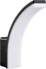 A black and white modern LED wall lamp with a curved design. Anteprima dell’immagine prodotto