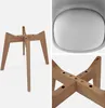 Set 6 sedie scandinave imbottite, gambe in legno per sala Anteprima dell’immagine prodotto 5