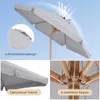 Sekey Balkonschirm 200 cm Ø Holzoptik, Knickbar, Stabiler Produktbild-Vorschau 8