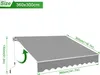 XMTECH Ručná markíza s kĺbovým ramenom 360 x 300 cm Markíza Náhľad obrázku produktu 2