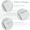 Three different ways to display items in a frame, with text explaining each method. Produktbild-Vorschau