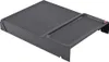 A dark gray metal lid or tray with a small red button on the right side, shown from a diagonal top-down perspective against a white background. Anteprima dell’immagine prodotto