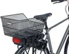 A close-up view of the rear of a bicycle, focusing on a black wire basket mounted above the rear wheel and a black battery pack attached to the frame. Náhľad obrázku produktu