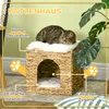 Casetta per gatti in rattan PawHut, cuccia per gatti con Anteprima dell’immagine prodotto 7