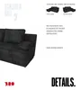 BroMARKT Ecksofa mit Schlaffunktion Caspar Schwarz Cord Produktbild-Vorschau 5