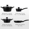 Linnuo® Topfset Topf Pfannenset 7tlg - aus Geschmiedetem Produktbild-Vorschau 2
