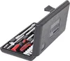 A tool kit is open and displayed on a white background. Produktbild-Vorschau