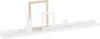 A white shelf with decorative items including two picture frames, a vase with dried flowers, and a star-shaped ornament. Náhled obrázku produktu